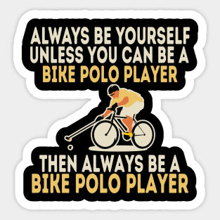 Bike Polo Player Sticker